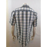 Urban Heritage Blue Black Plaid S/S Dual Pocket Button Up Men's Shirt Size Large