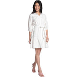 Maggy London Womens Puff Elbow Sleeve Waist Tie Tiered Hem Mini Dress 16P NEW
