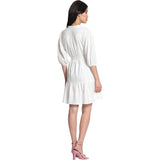 Maggy London Womens Puff Elbow Sleeve Waist Tie Tiered Hem Mini Dress 16P NEW