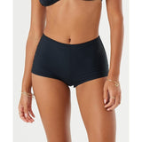 Roxy Womens Bikini Bottom Swim Boy Short Bathing Suit Black Small NEW