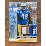 2024 Upper Deck CFL Game Patch Auto #/99 Stanley Bryant 67 Winnipeg Blue Bombers
