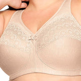 Glamorise #1064 Full Figure MagicLift Comfort Bra Cafe Heather