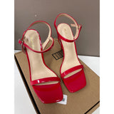 Elisabet Tang Women's High Heeled Sandals 4 Inch Strappy Sling Back Stiletto SIZE 8