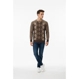 Old Navy Men's Beige / Tan Brown Long Sleeve Sweater Size Small Cotton