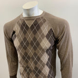 Old Navy Men's Beige / Tan Brown Long Sleeve Sweater Size Small Cotton
