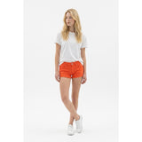 GRG DNM Women's Cut Off Shorts Size 0 Orange Stretch Cotton Blend Low Rise