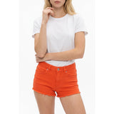 GRG DNM Women's Cut Off Shorts Size 0 Orange Stretch Cotton Blend Low Rise