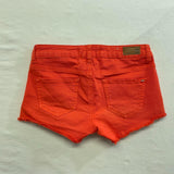 GRG DNM Women's Cut Off Shorts Size 0 Orange Stretch Cotton Blend Low Rise