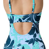 Speedo Women's 10 Endurance+ Shirred Tank One Piece Swimsuit Dark Teal NWT