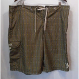 Hurley Shorts Men's Brown Striped Pocket Tie Up Board Shorts Size 38