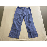 Wonderwink Women's Cargo Style Scrub Pants Size LP Blue Elastic Drawstring Waist NEW