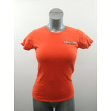 Robinson Motorcycle Ladies Small Orange Short Sleeve Cotton Crew Neck T Shirt
