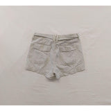 American Eagle High Rise Shorts Women's Size 6 Blue White Striped Belted Cotton