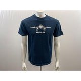 Arctic Air Men's Medium Graphic T Shirt Blue Cotton Short Sleeve Crew Tee