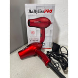 BaBylissPRO Ceramix Xtreme Ceramic Travel Hairdryer, Red NEW