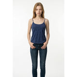 Simple Pleasures Cami/Tank Top w/Shelf Bra Women's Size Small Blue Polyester