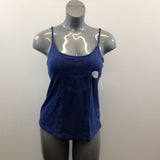 Simple Pleasures Cami/Tank Top w/Shelf Bra Women's Size Small Blue Polyester