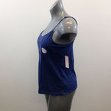 Simple Pleasures Cami/Tank Top w/Shelf Bra Women's Size Small Blue Polyester