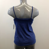 Simple Pleasures Cami/Tank Top w/Shelf Bra Women's Size Small Blue Polyester