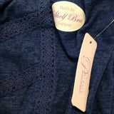 Simple Pleasures Cami/Tank Top w/Shelf Bra Women's Size Small Blue Polyester