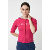 Athletic Works Girls Size Large (14-16) Hooded Full Zip Pink 3/4 Sleeve Hoodie