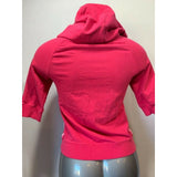 Athletic Works Girls Size Large (14-16) Hooded Full Zip Pink 3/4 Sleeve Hoodie