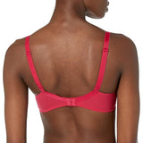 Simone Perele Womens Delice Sheer Plunge Bra  US36 Cranberry NWOT