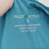 PILOT ACTIVE LOLA BOTTOM VELVET SWIMSUIT Small Blue Nylon Blend  NWT