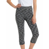SO Yoga Perfectly Soft Crop Leggings Women's Medium Black White Striped Capri
