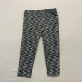 SO Yoga Perfectly Soft Crop Leggings Women's Medium Black White Striped Capri