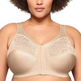 Glamorise 1200 Women's Full Figure MagicLift Front Close Support Bra Blush