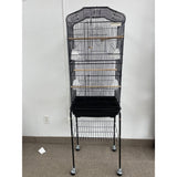 Small Bird Cage Black Metal 36X17X13" for Budgies, Finch, etc NEW