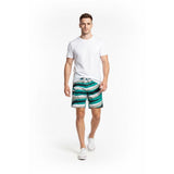 O'Neill Board Shorts Men's Size 32 Green Black Striped Polyester/Elastane shorts