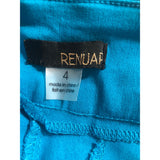 Renuar Women's 4 Pull On Capri Pants Blue Rayon/Nylon/Spandex