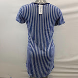 Claudel Lingerie Women's Blue Short Sleeve Long Length Cover up Night Gown