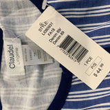 Claudel Lingerie Women's Blue Short Sleeve Long Length Cover up Night Gown