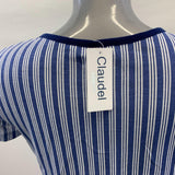 Claudel Lingerie Women's Blue Short Sleeve Long Length Cover up Night Gown