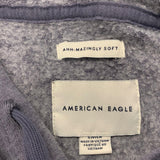 American Eagle Cropped Hoodie Women's Small Gray Amazingly Soft Cotton Blend