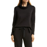 Natori Cocoon Q75083 French Terry Lounge Top in Black Size X-Small NWT
