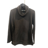 Natori Cocoon Q75083 French Terry Lounge Top in Black Size X-Small NWT