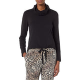 Natori Cocoon Q75083 French Terry Lounge Top in Black Size X-Small NWT