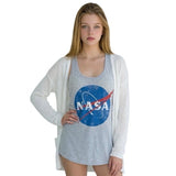 The Print Shop Women's Grey NASA Space Themed Tank Top Size Medium Polyester Blend