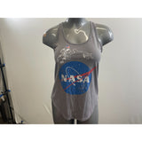 The Print Shop Women's Grey NASA Space Themed Tank Top Size Medium Polyester Blend