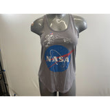The Print Shop Women's Grey NASA Space Themed Tank Top Size Medium Polyester Blend