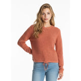 Roots Canada Women's Open Knit Top Small Pink 100% Cotton