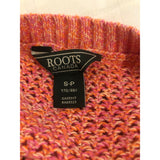 Roots Canada Women's Open Knit Top Small Pink 100% Cotton