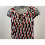 Banana Republic Women's White Coloured Striped Sleeveless Tunic Tank Top Size XS Polyester