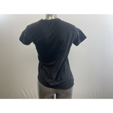 Women's Black Checkered Themed SAVAGE Lettering T-Shirt Size Medium Cotton