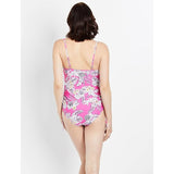 Motherhood Maternity Beach Bump Side-tie One Piece Swimsuit Pink Floral Size XL