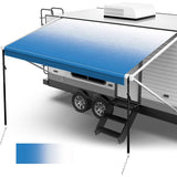 FONZIER RV AWNING REPLACEMENT, 15' (14' FAB) Blue and White
